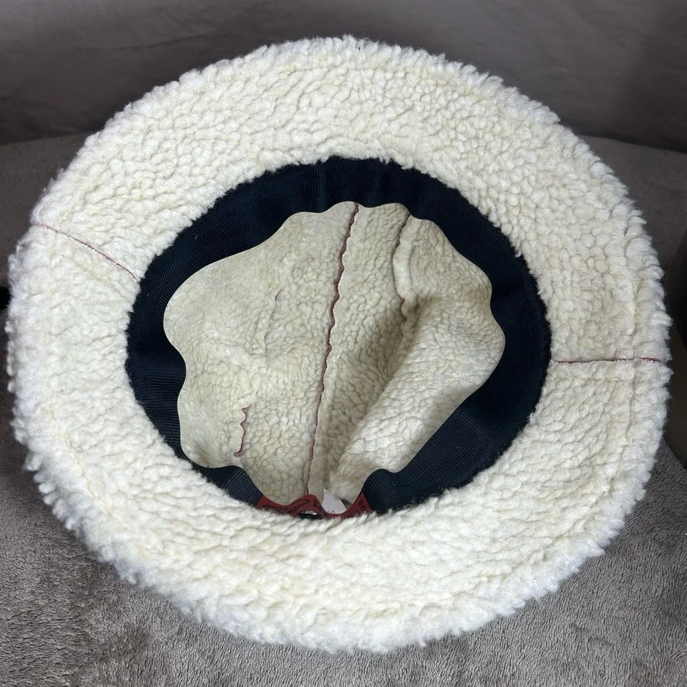San Diego Hat Co Womens Pink Faux Shearling Bucket Hat 57cm Winter Cloche